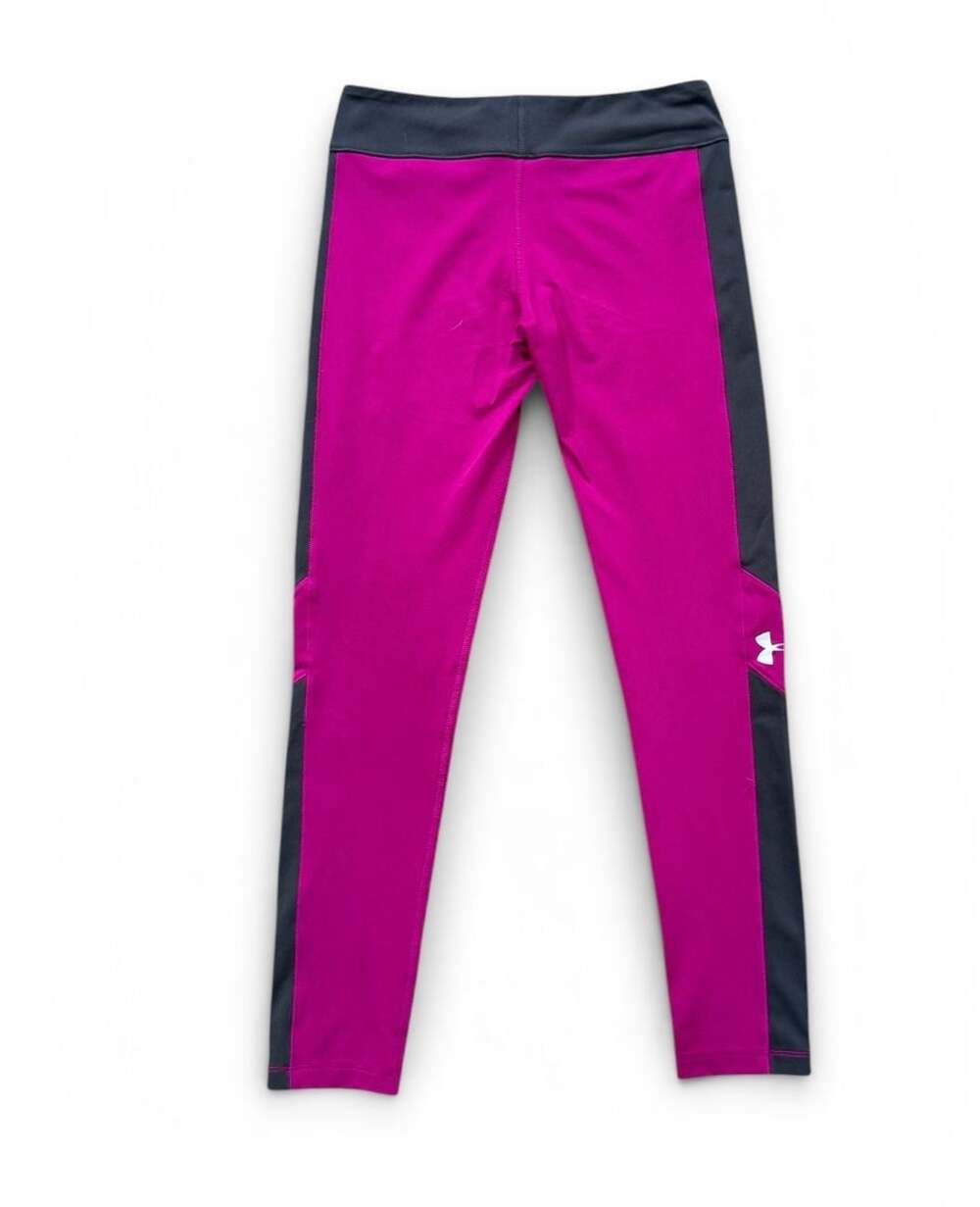 Under Armour Colorblock Athletic Leggings Pink and Grey